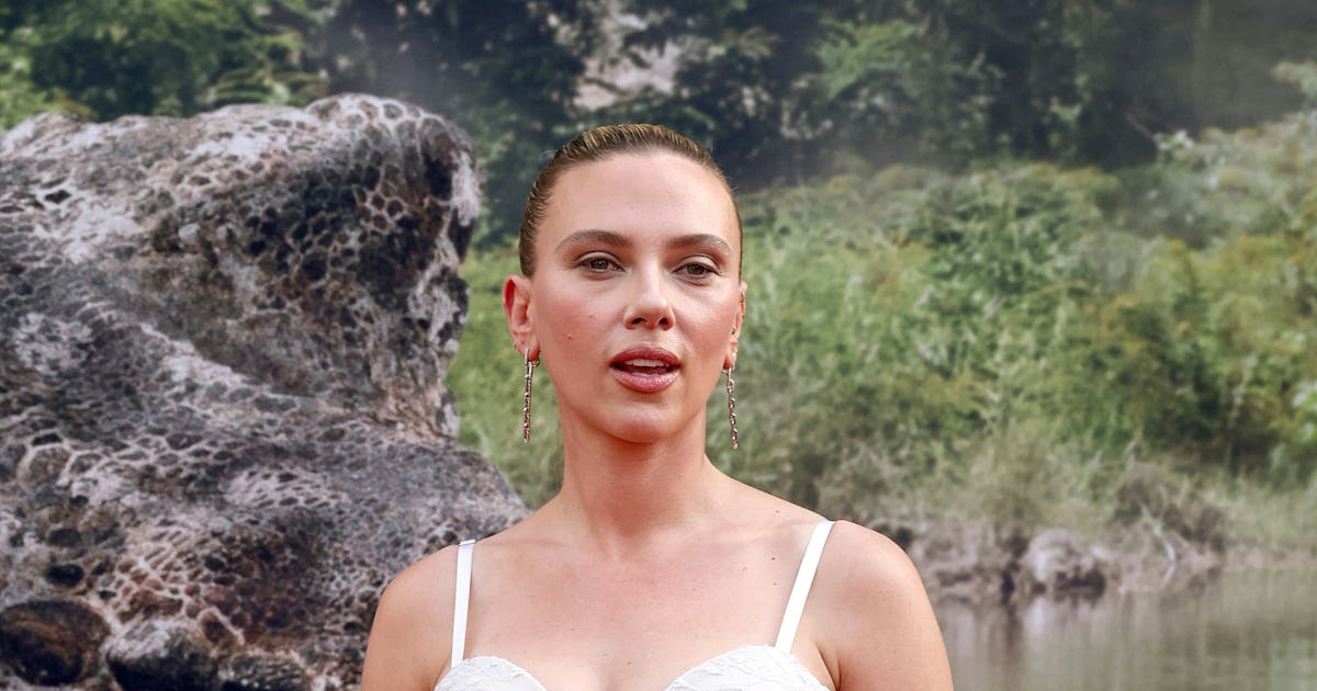 Scarlett Johansson Stuns in Lace Dress That Could Pass for a Wedding Gown