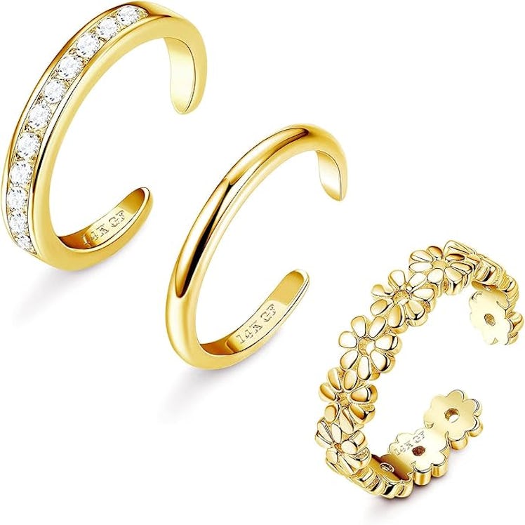 FIASASO Open Toe Rings Set (3-Pack)