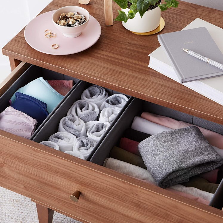 Amazon Basics Cloth Drawer Storage Organizer Boxes (Set Of 6)