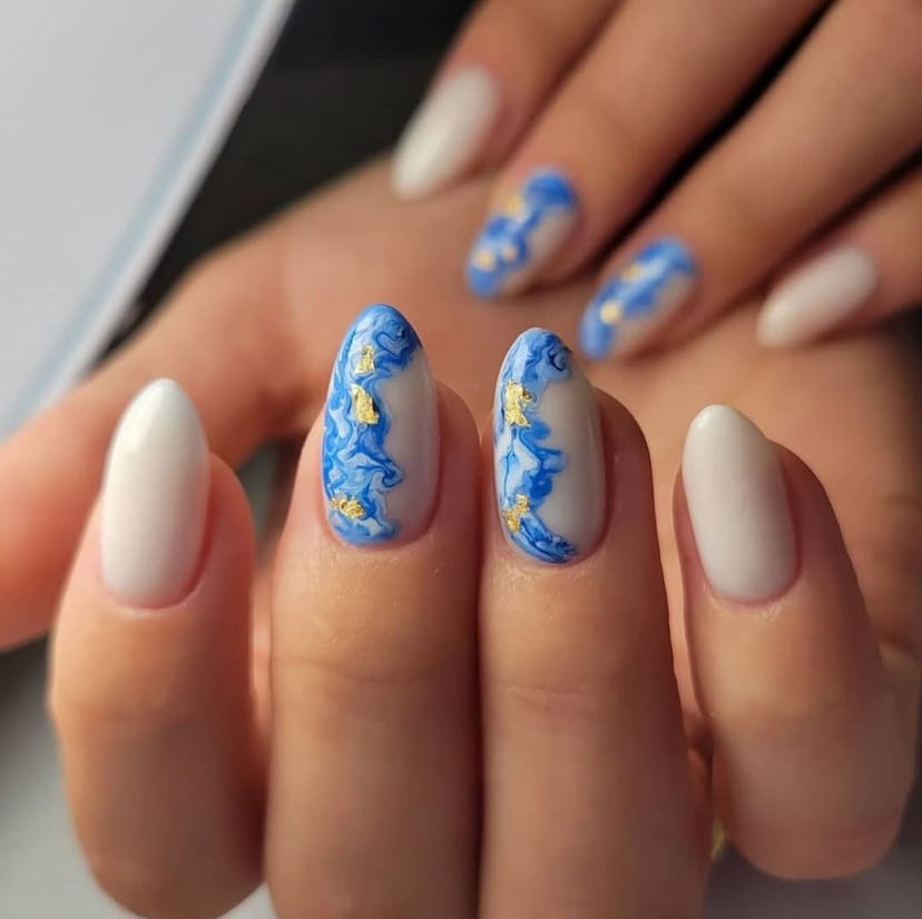Russian manicure nail art