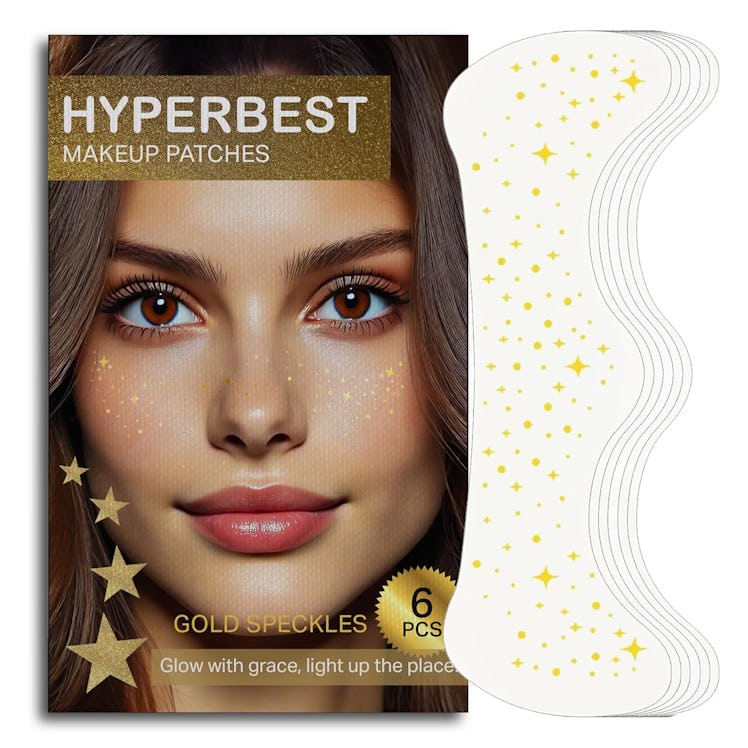 HYPERBEST Glitter Freckles Face Tattoo (6-Pack)