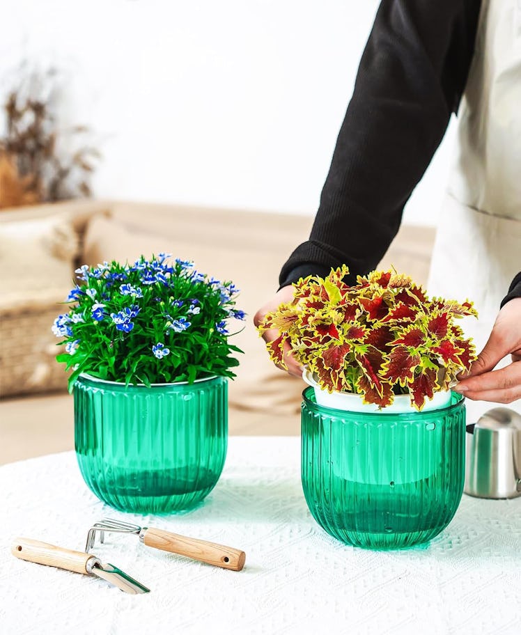 Melphoe Self-Watering Hanging Planters (2-Pack)