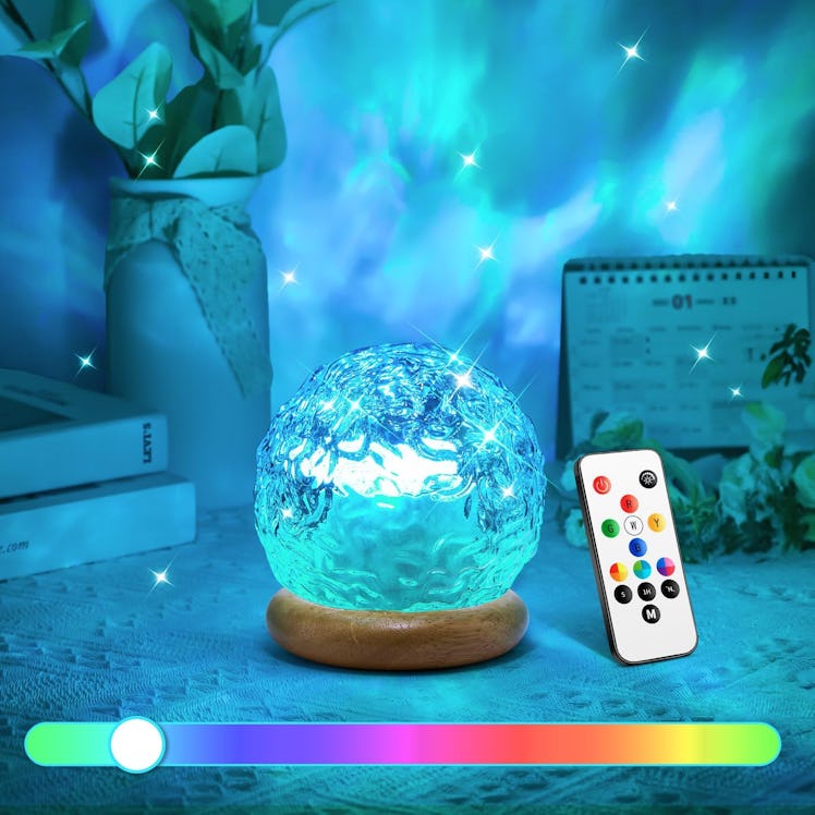 One Fire Remote Control Crystal Lamp
