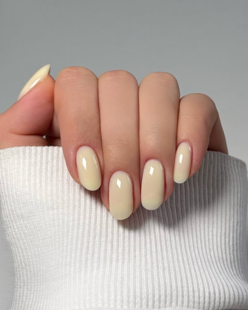 butter yellow russian manicure