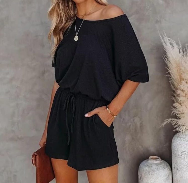Lacozy Off-The-Shoulder Romper 