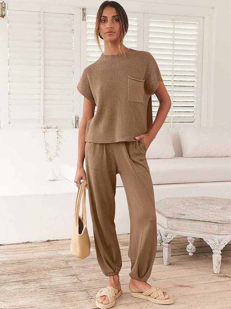 ANRABESS Knit Sweater Outfit (2-Pieces)