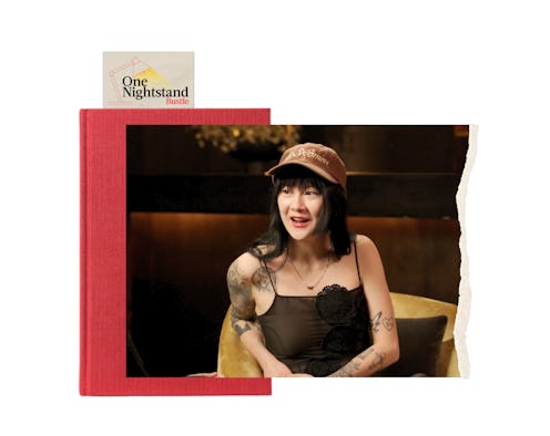 Michelle Zauner (aka Japanese Breakfast) wears a baseball cap and a black top.