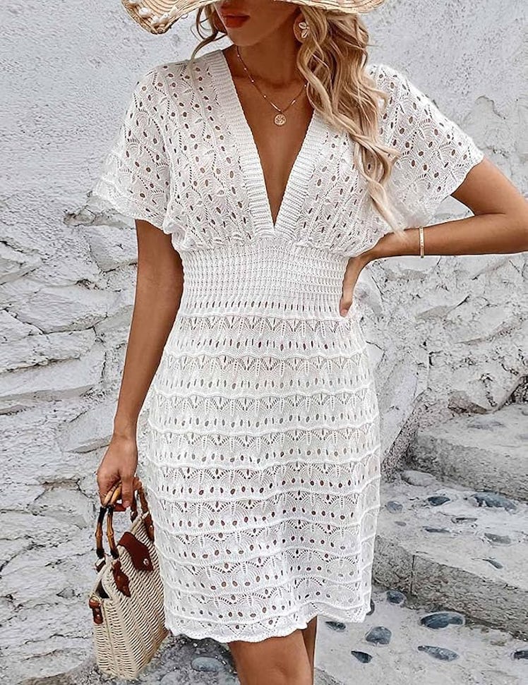 Kaximil Crochet Beach Dress Cover-Up