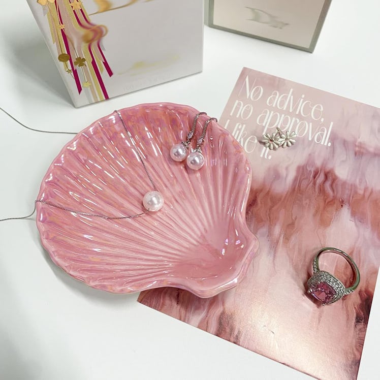 GO2HEJING Shell Shape Ring Holder Dish