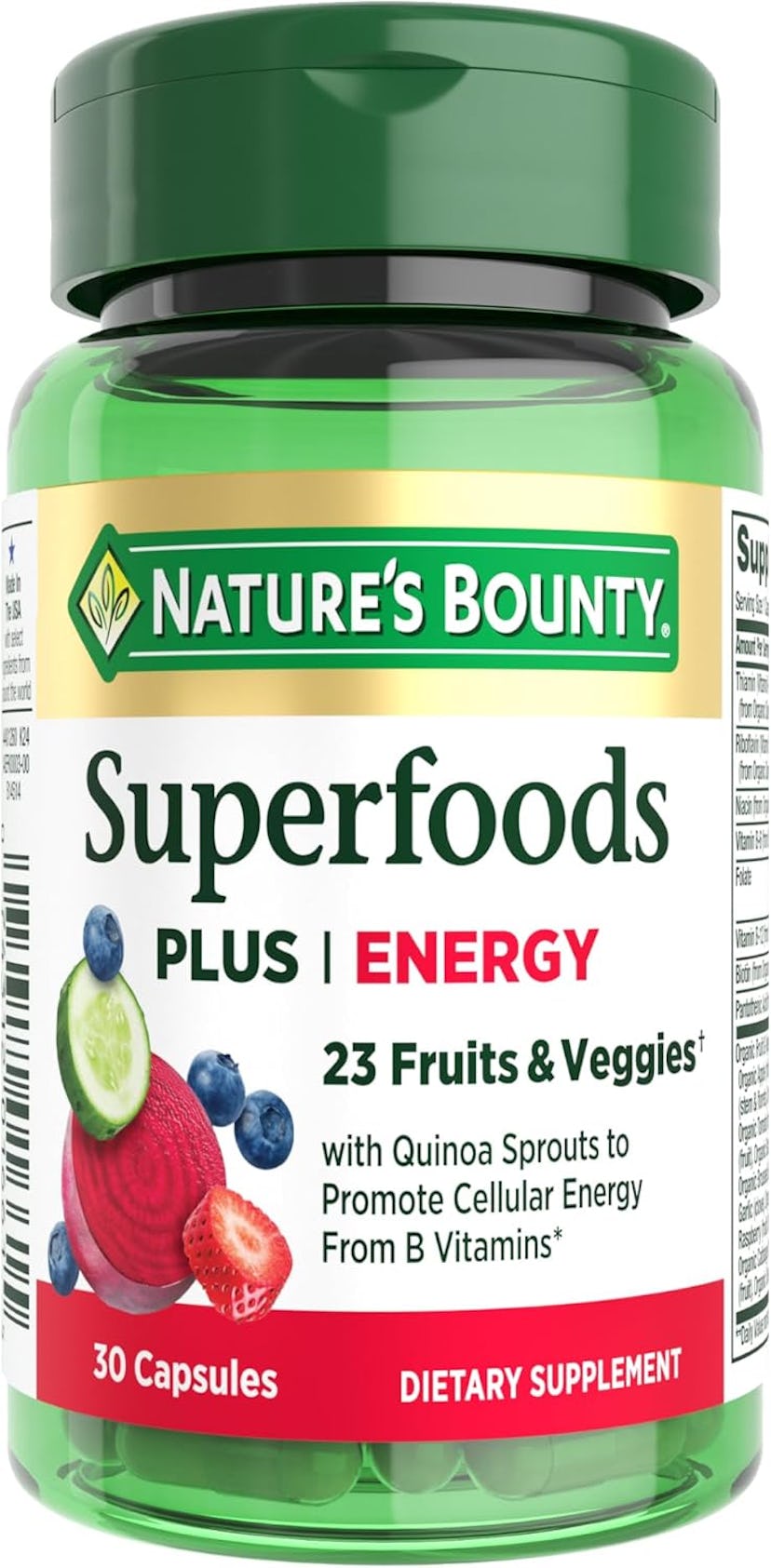 Nature's Bounty Superfoods Supplement (30 Capsules) 