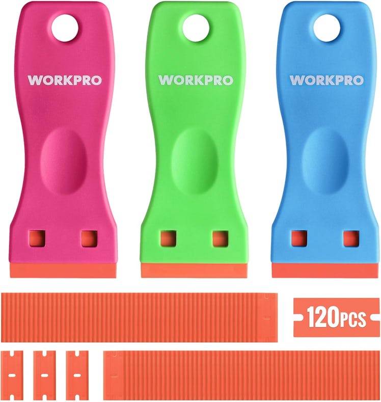 WORKPRO Plastic Razor Blade Scrapers (3-Pack)