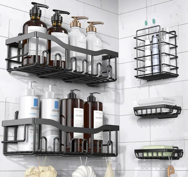 EUDELE Adhesive Shower Caddy (5 Pieces)