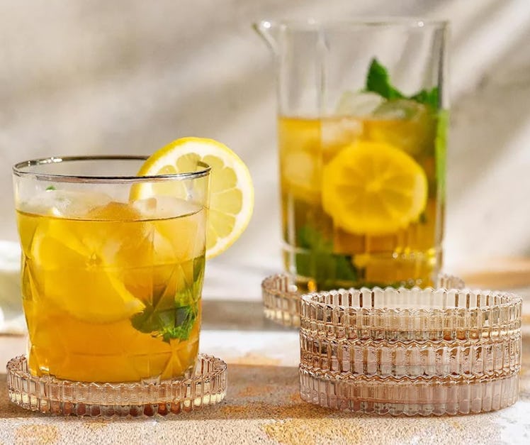 OGANAZI Modern Clear Coaster Set (5-Pack)