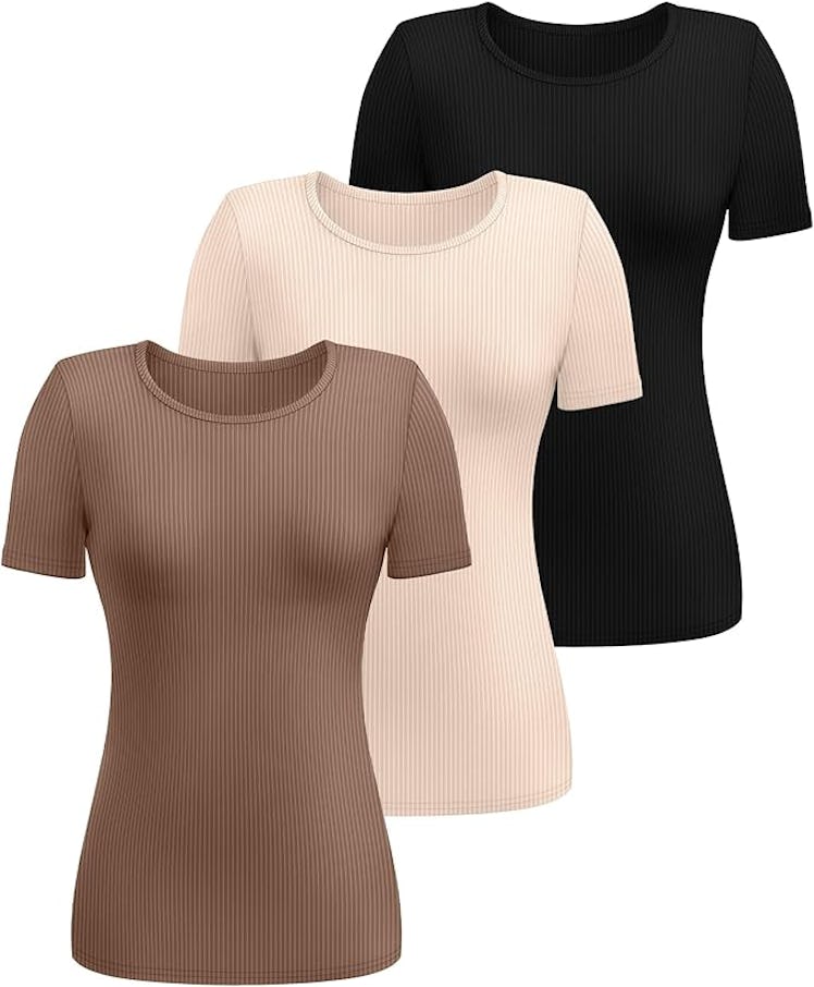 Ficerd Ribbed T-Shirts (3-Pack)
