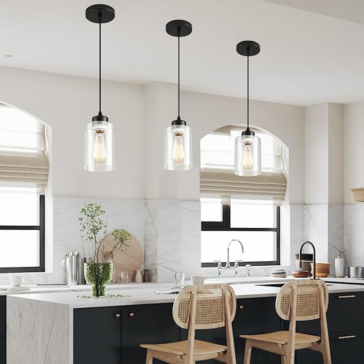 CAFULAM Modern Black Farmhouse Pendant Light