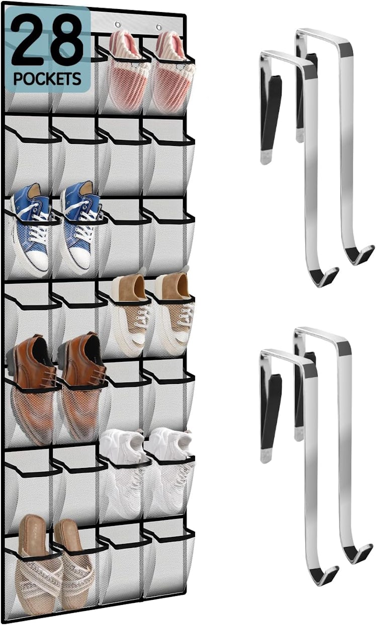 Kotkn 28-Compartment Over the Door Shoe Organizer