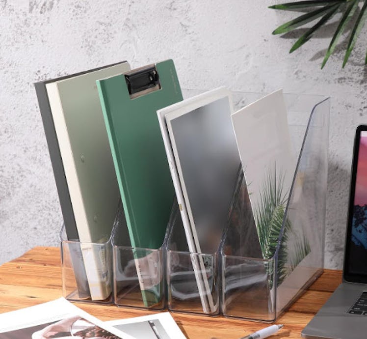 Marsui Clear Acrylic Magazine File Holder (6-Piece)