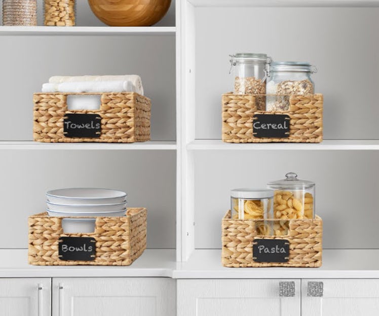 Casafield Water Hyacinth Pantry Baskets (Set of 4)
