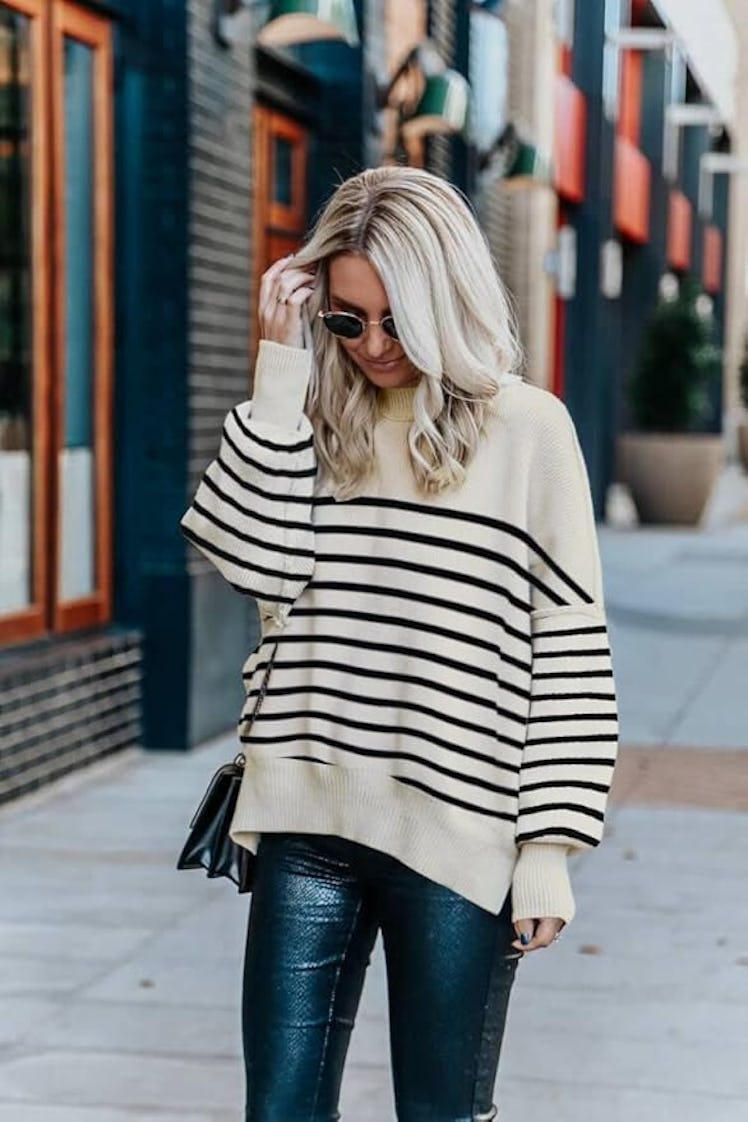  SAUKOLE Crewneck Batwing Sweater