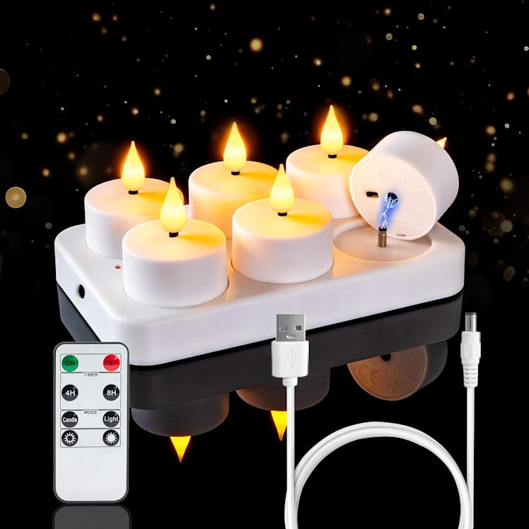 Homemory Rechargeable Tea Lights (6-Pack)