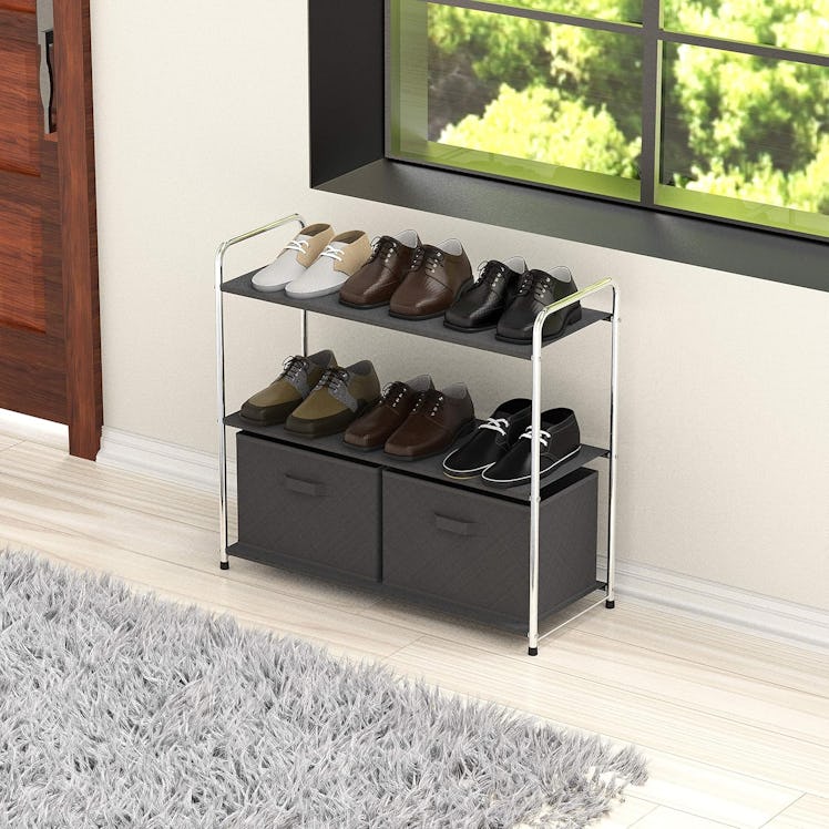 Simple Houseware 3-Tier Closet Storage With 2 Drawers