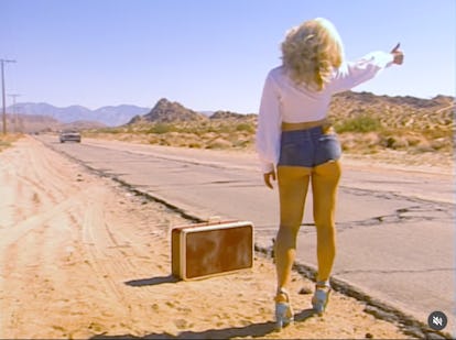 Sabrina Carpenter Wore The Cheekiest Daisy Dukes To Tease "Manchild"