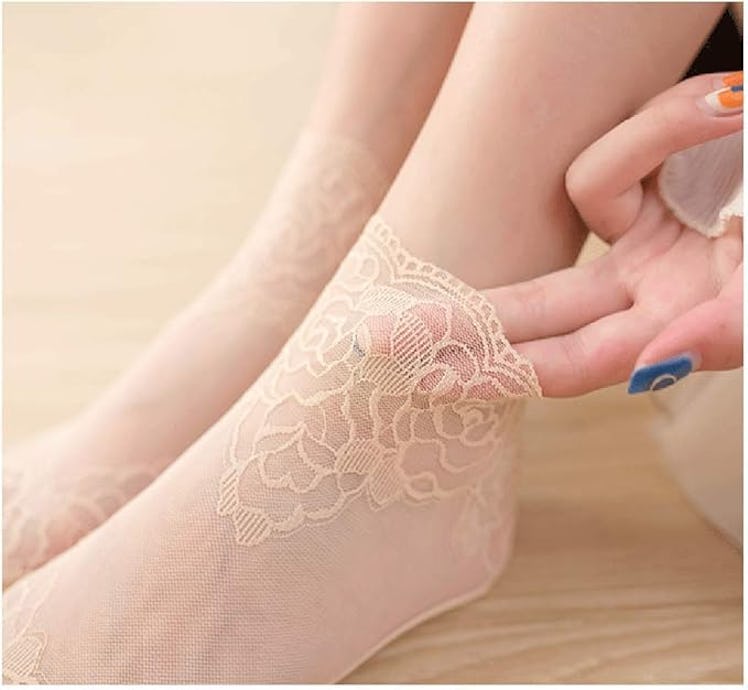 sevening Lace Ankle Socks (Set of 5) 