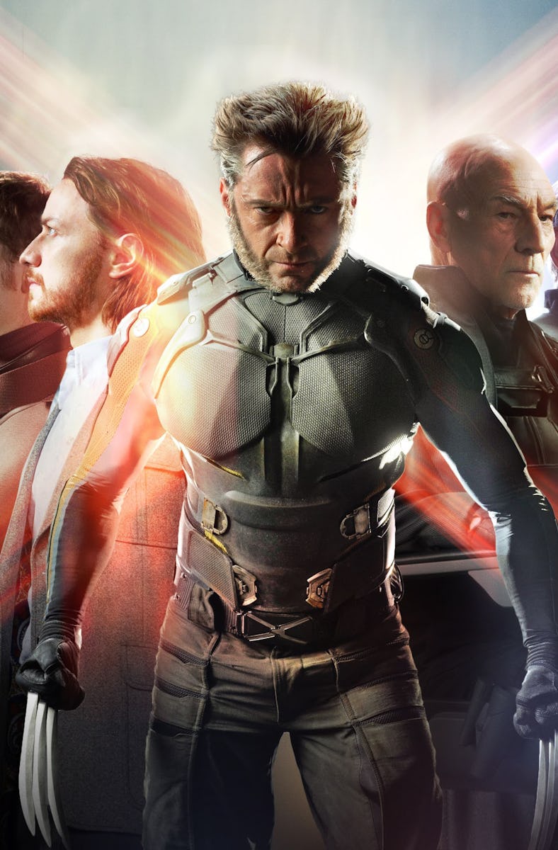 Michael Fassbender, James McAvoy, Hugh Jackman, Patrick Stewart, and Ian McKellen in X-Men: Days of ...