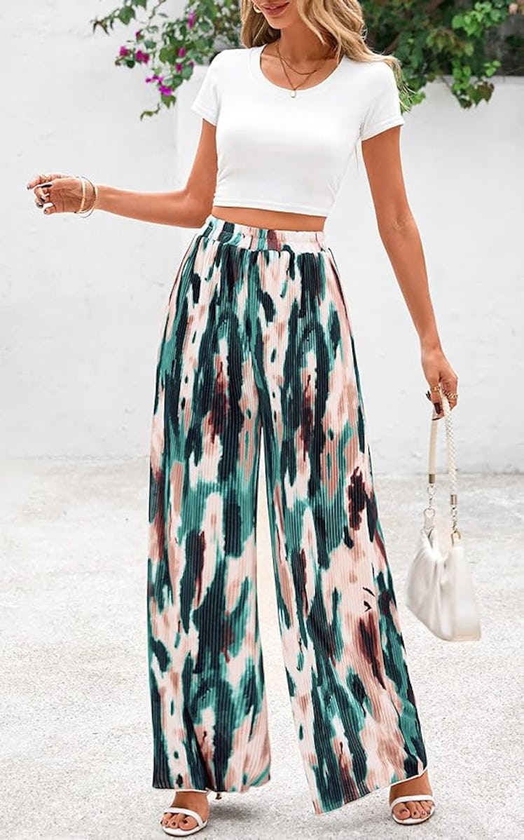 PRETTYGARDEN Wide-Leg Graphic Print Lounge Pants