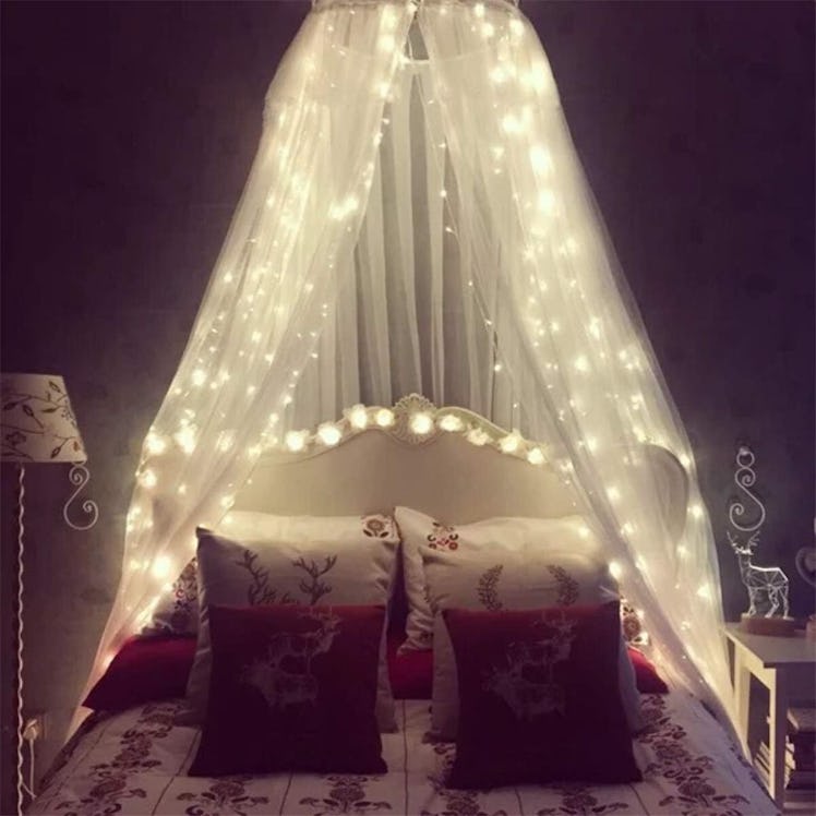 Comtelek Bed Canopy with Lights