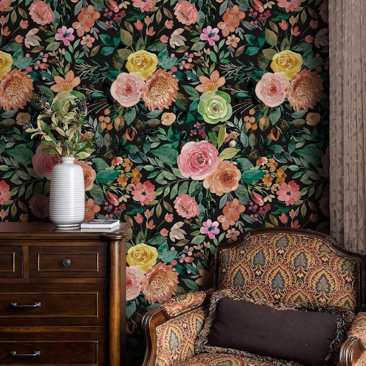 JiffDiff Floral Peel & Stick Wallpaper