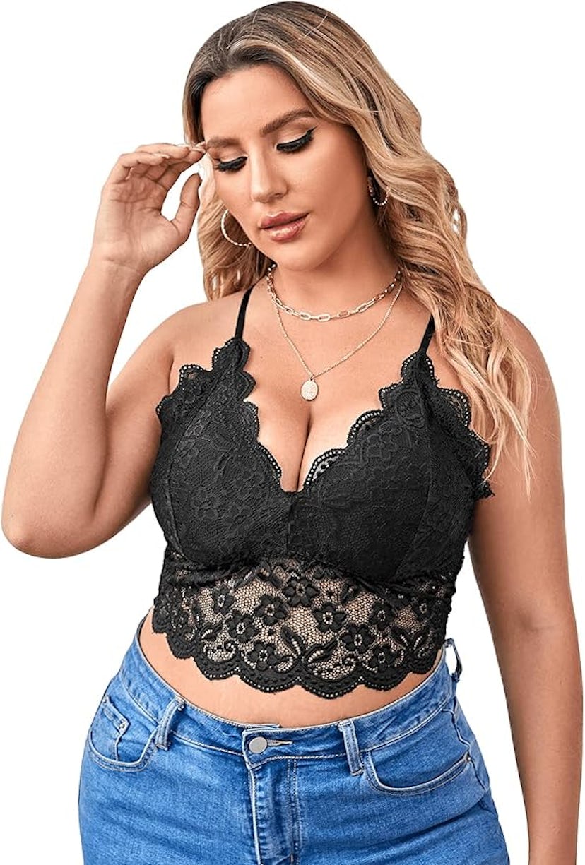 SOLY HUX Lace Scalloped Bralette 