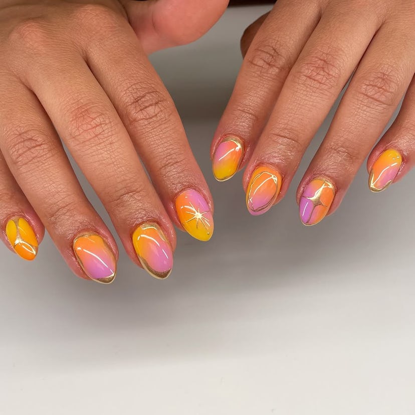 Tropical Sunset Nails: Golden Hour on Your Fingertips