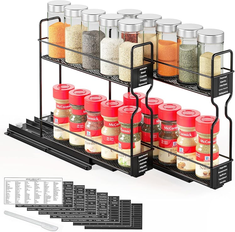 SpaceAid Pull-Out Spice Rack with Labels (2-Pack)