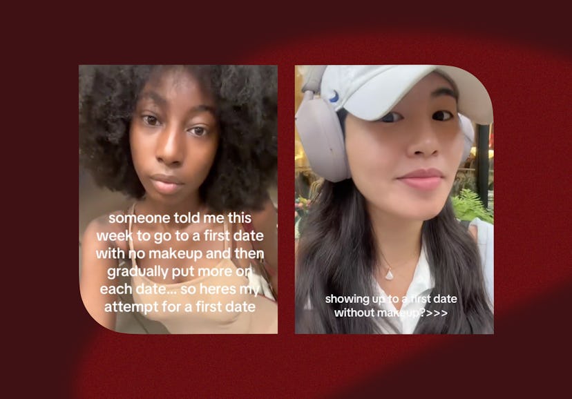 Going on a date without makeup.