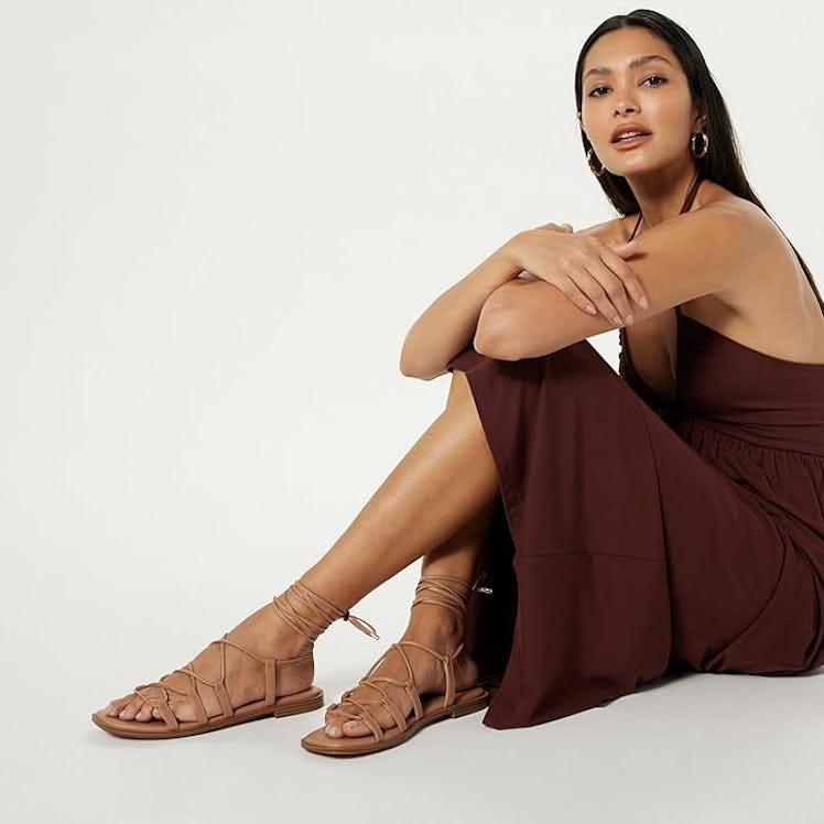 The Drop Lace-Up Gladiator Sandal