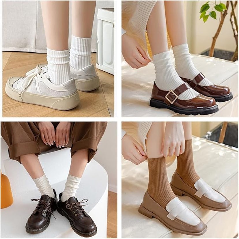 MarJunSep Cute Crew Socks (6 Pairs)
