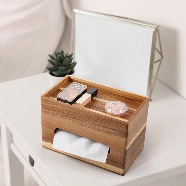 yesaior Wooden Tissue Box Cover