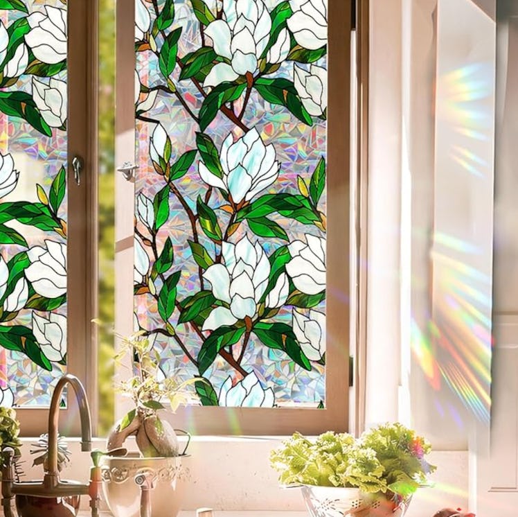  Aomkmi Stained Glass Window Film