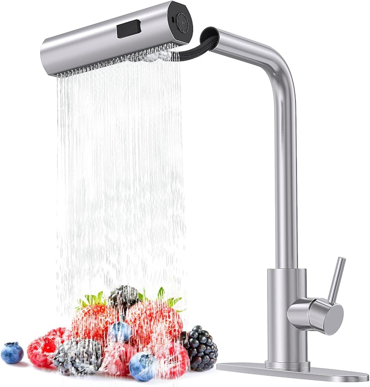 AVSIILE Brushed Nickel Kitchen Faucet With Pull Down Sprayer