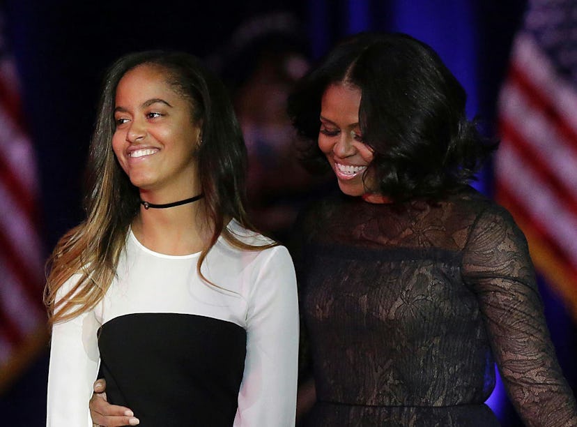 Michelle Obama spoke about Malia's decision to drop her last name.