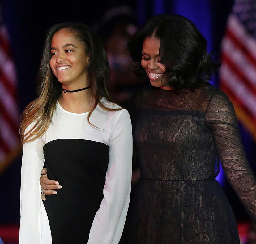Michelle Obama spoke about Malia's decision to drop her last name.