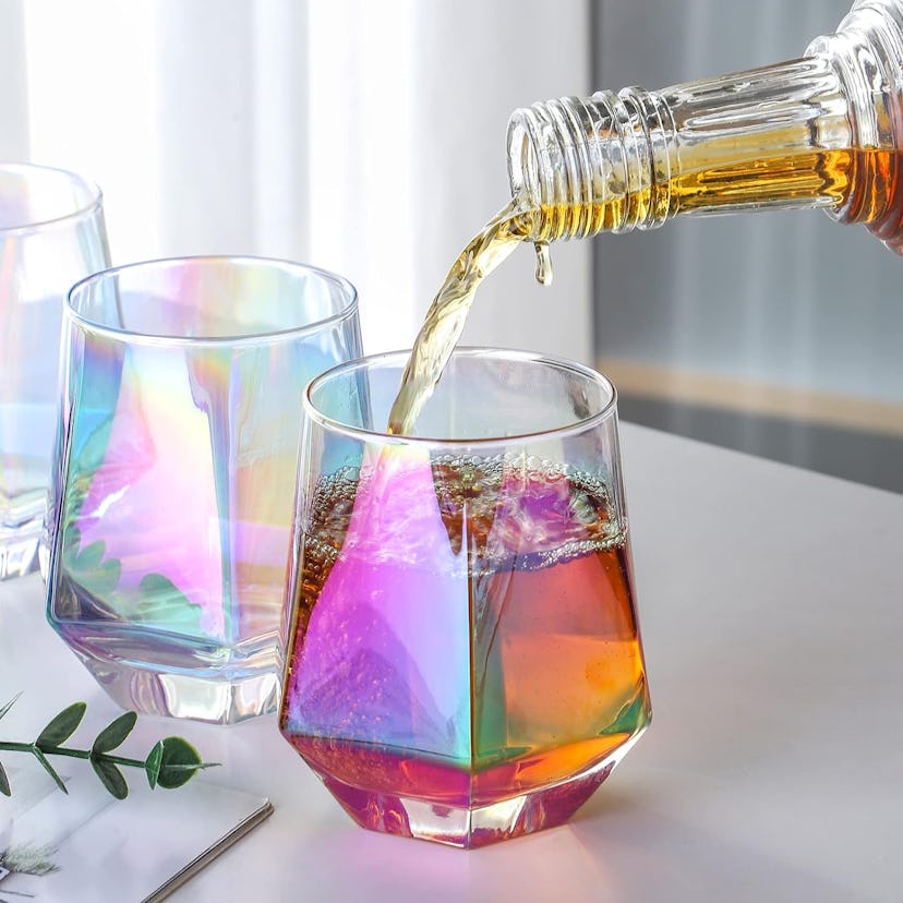 DIEWEISIMI Stemless Wine Glasses (Set of 4)
