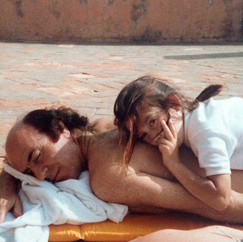 Sciò as a child with her father