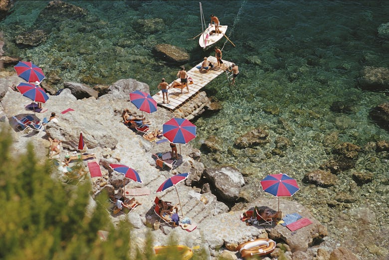 A Slim Aarons photo of a swimming dock at the property