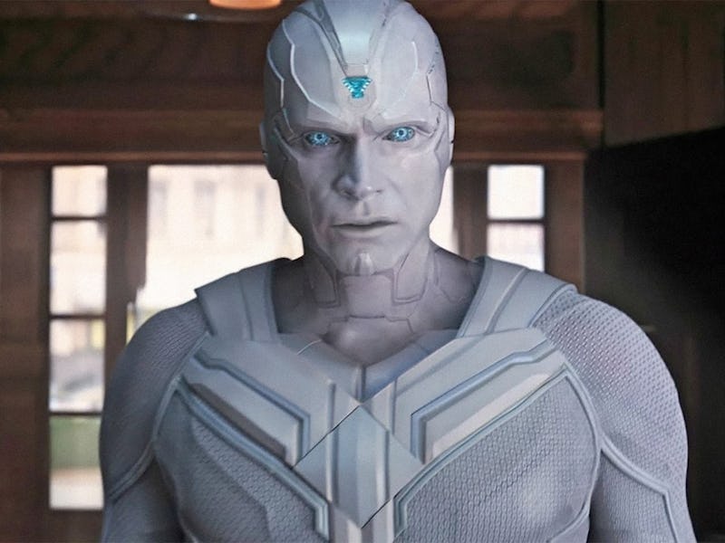 Paul Bettany as the White Vision in WandaVision