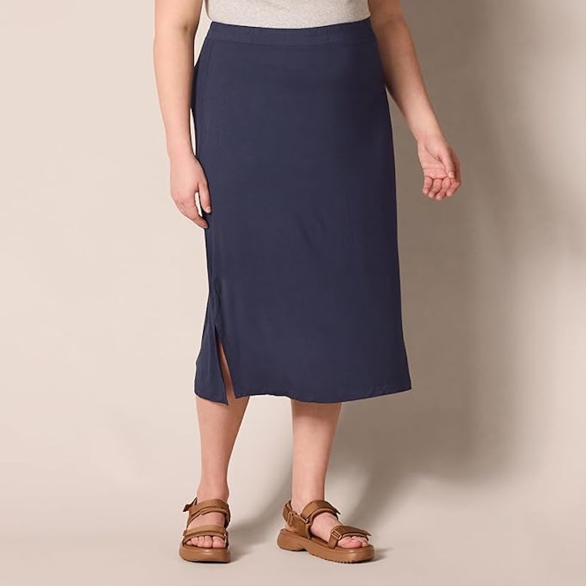 Amazon Essentials Pull-On Knit Midi Skirt