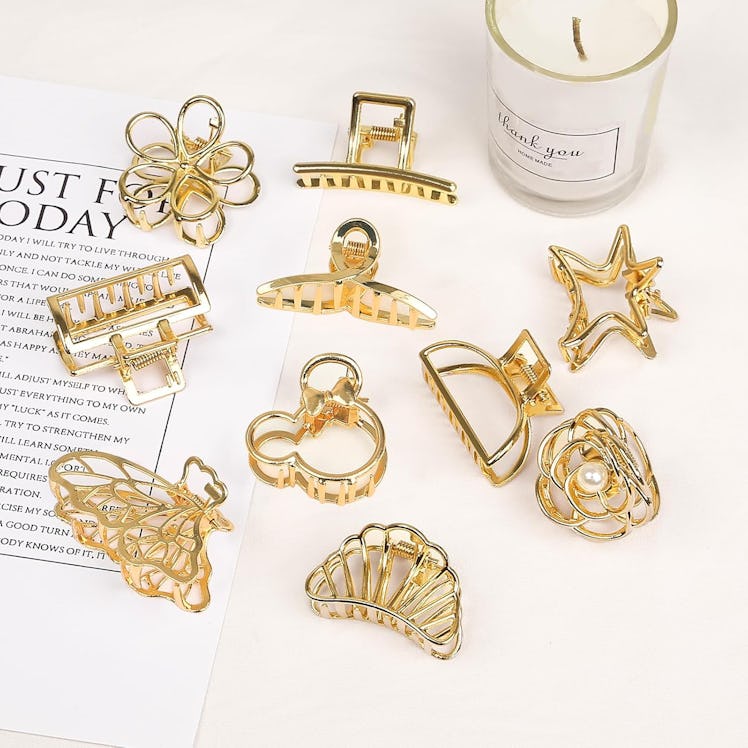 Tisenla Gold Hair Clips (10-Pack) 