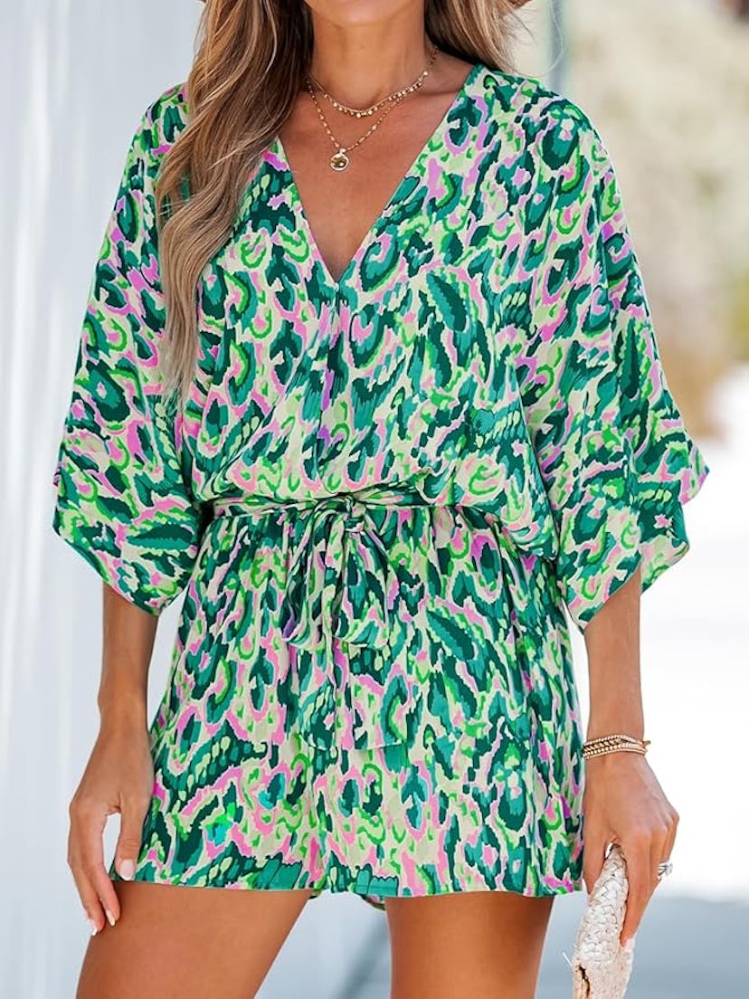 CUPSHE Leopard Print Romper