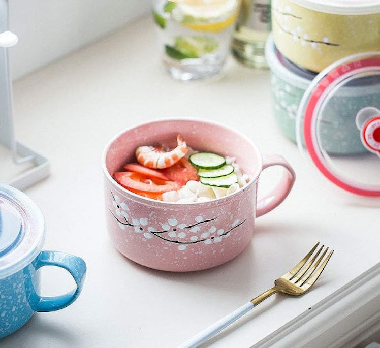 VanEnjoy 30oz Ceramic Bowl with Lid